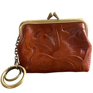 PATRICIA NASH Florence Tooled Leather Lock Kiss Coin Wallet